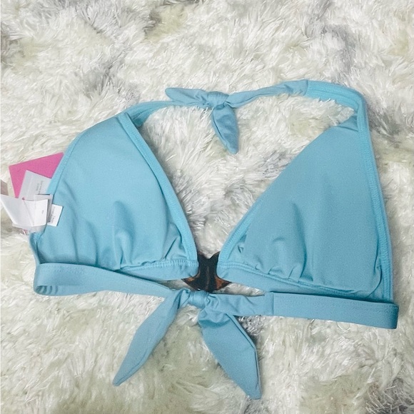 Kate Spade Tortoise Heart Buckle Detail Bikini Top Removable Soft Cup - Picture 4 of 8